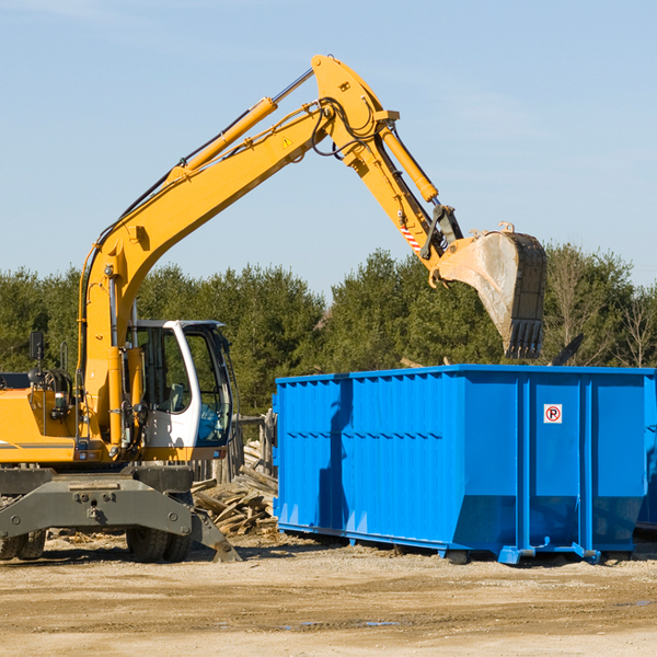 what size residential dumpster rentals are available in Wano KS